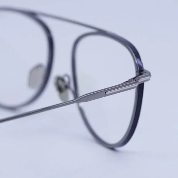 🕶️ New Tom Ford FT5691-B 012 Eyeglasses - Ruthenium with Blue Frame 52mm